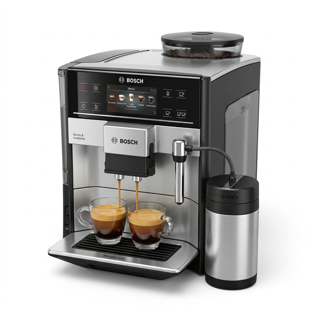 Bosch Series 6, Fully Automatic Espresso Machine, Verobarista 600, Silver