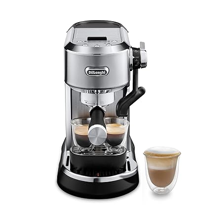 De'Longhi EC950M Dedica Maestro Plus Espresso Machine with Automatic Steam Wand, Stainless Steel