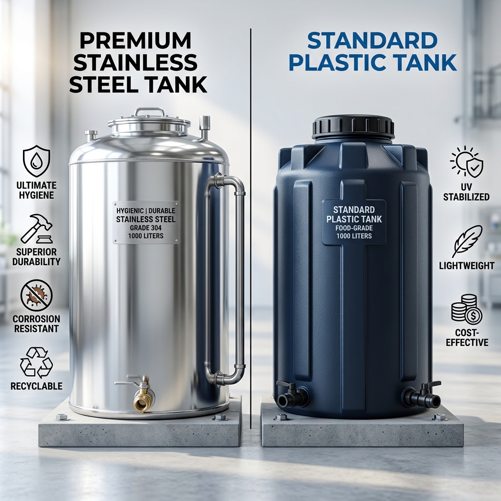 Highly efficient Stainless Steel vs Plastic storage tanks in water purifiers optimized for performance in Index guide 2026.
